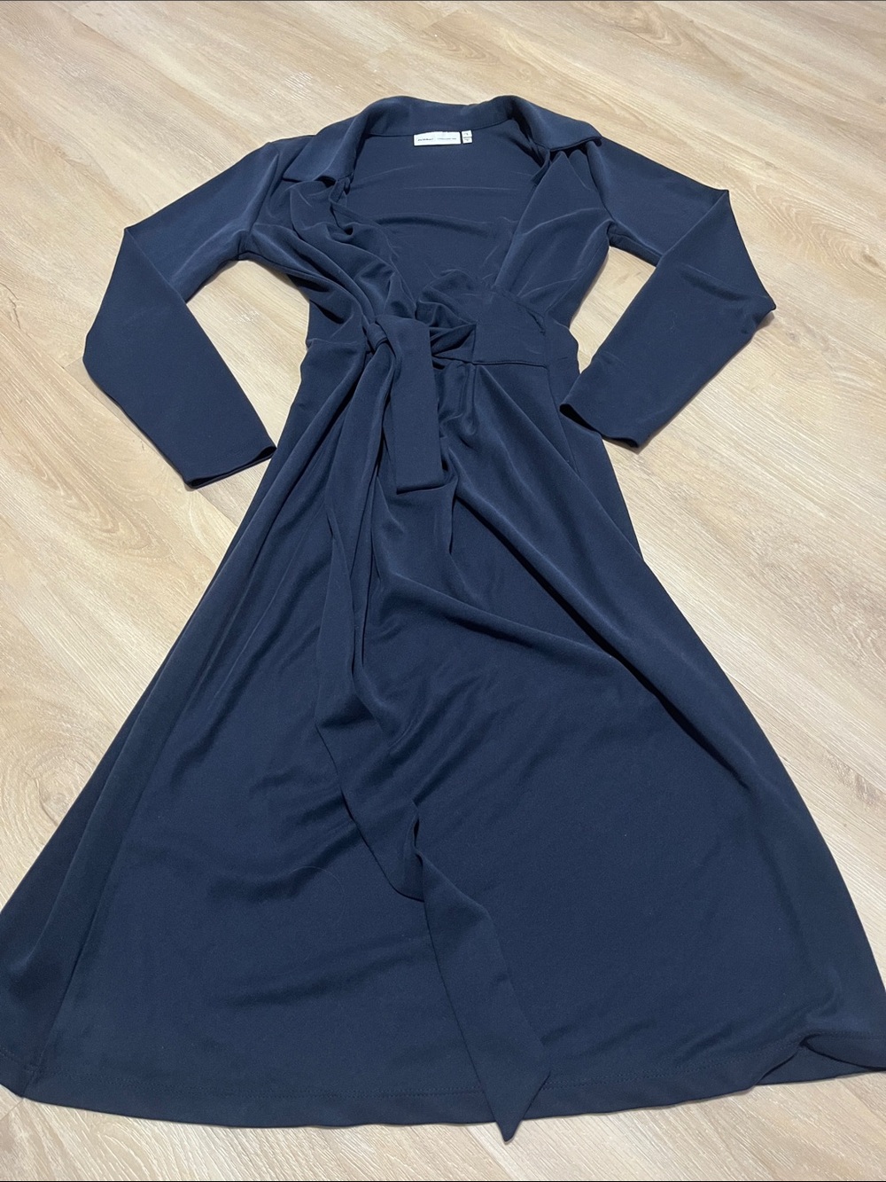 InWear Navy Modal Wrap Dress Sample Size Small